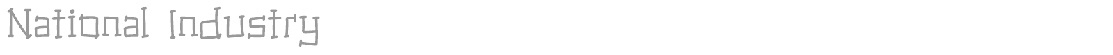 National Industry font preview